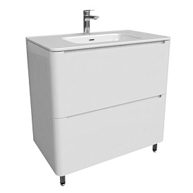 Тумба с раковиной Iddis Edifice 80 напольная 2 выдв.ящ. белая EDI80WFi95K