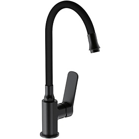 Смеситель для кухни (мойки) Frap H62 F4462 гибкий излив чёрный латунь