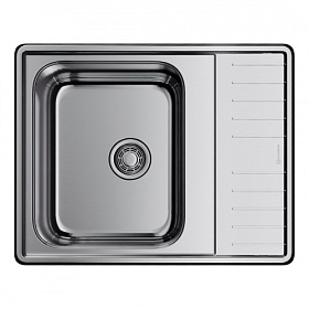 Мойка для кухни Omoikiri Sagami 63-IN 4993732 прямоуг. 63х50 глуб. 17,4см (толщ.0,9мм) вып. 3 1/2" (врезная) крыло универсал PVD нержавеющая сталь