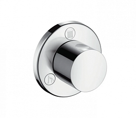 Вентиль для ванны/душа (короткий излив) (внешняя часть) Hansgrohe Trio/Quattro S 15932000 хром латунь