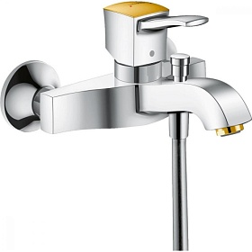 Смеситель для ванны/душа (короткий излив) Hansgrohe Metropol Classic 31340090 хром/золото латунь