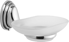 Держатель для мыла стекло мат. Haiba HB15 HB1502 хром