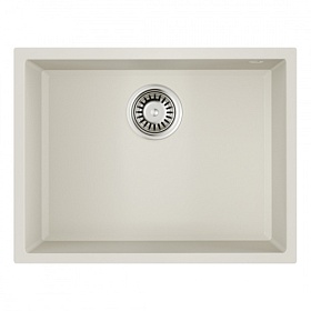 Мойка для кухни Omoikiri Tedori 54-U-WH 4993995 прямоуг. 55х42 глуб. 20см (толщ.10мм) вып. 3 1/2" (подстольная) белая
