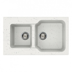Мойка для кухни Omoikiri Maru 86-2-EV 4993290 прямоуг. 86х50 глуб. 21,5см (толщ.10мм) вып. 3 1/2" (врезная) эверест
