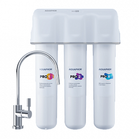 Фильтр под кран питьевой воды 3-х ступ. Аквафор Кристалл Eco Pro см./элем. Pro1-Pro2-ProB для мягкой воды микрофильтрация 212503 Водяной