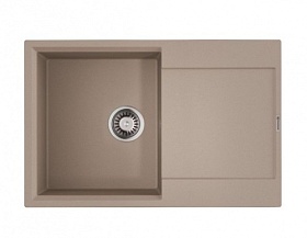 Мойка для кухни Omoikiri Daisen 78T-SA 4993528 прямоуг. 78х51 глуб. 23см (толщ.10мм) вып. 3 1/2" (врезная) крыло универсал бежевая