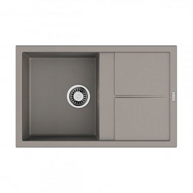 Мойка для кухни Omoikiri Sumi 79A-GR 4997098 прямоуг. 79х50 глуб. 20см (толщ.10мм) вып. 3 1/2" (врезная) крыло универсал leningrad grey