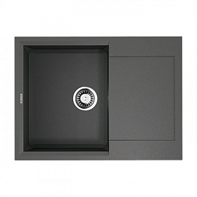 Мойка для кухни Omoikiri Sakaime 68-PL 4993193 прямоуг. 68х50 глуб. 23см (толщ.10мм) вып. 3 1/2" (врезная) крыло универсал платина