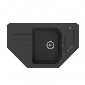 Мойка для кухни Mixline ML-GMS17 Стандарт 551151 трапеция 78х48,5 глуб. 19см вып. 3 1/2" (врезная) крыло с двух сторон чёрная