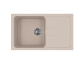 Мойка для кухни Florentina Специя 860 17.060.D0860.104 прямоуг. 86х51 глуб. 20см вып. 3 1/2" (врезная) крыло универсал бежевая