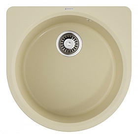 Мойка для кухни Omoikiri Akegata 51-BE 4993752 круглая 51х51 глуб. 19см (толщ.10мм) вып. 3 1/2" (врезная) ваниль