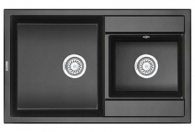 Мойка для кухни Granula GR-8201 черный прямоуг. 82х50 глуб. 19,5см вып. 3 1/2" (врезная) чёрная