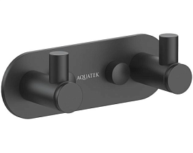 Крючок 2-ой на планке Aquatek Европа AQ4102MB чёрный