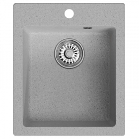 Мойка для кухни Mixline ML-GM14 551904 прямоуг. 42х50 глуб. 19см вып. 3 1/2" (врезная) серая