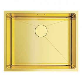 Мойка для кухни Omoikiri Taki 54-U/IF-LG 4973093 прямоуг. 54х44 глуб. 20см (толщ.1,2мм) вып. 3 1/2" (универсальная) PVD светлое золото