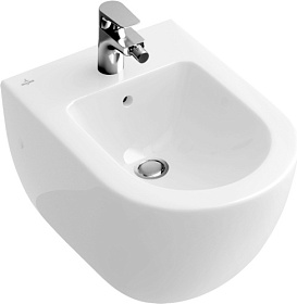 Биде подвесное Villeroy&Boch Subway 74000001 белое фарфор Водяной
