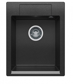 Мойка для кухни Polygran Argo ARGO-420.16 прямоуг. 42х51 глуб. 20см вып. 3 1/2" (врезная) чёрная