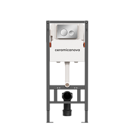 Инсталляция для унитаза Ceramica Nova Balance Circle CN121001CH (3 в 1) рама с кнопкой Balance хром глянец глянец