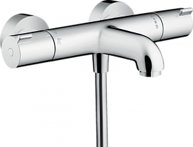 Смеситель для ванны/душа (короткий излив) термостат Hansgrohe Ecostat 1001 CL 13201000 хром латунь