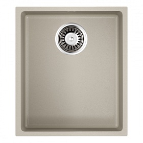 Мойка для кухни Omoikiri Bosen 38-U-SA 4993159 прямоуг. 38х44 глуб. 22см (толщ.10мм) вып. 3 1/2" (подстольная) бежевая