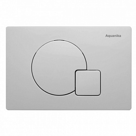 Кнопка смыва (клавиша) для инсталляции Aquanika Basic Q-type прямоугольная c кругл.кнопками белая 01.02.48 Водяной