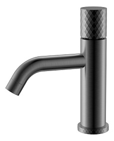 Смеситель для умывальника (раковины) Boheme Stick Gun Metal Diamond 121-GM gun metal латунь Водяной