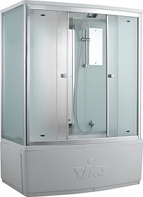 Душевая кабина 150х88х220 Timo Comfort T-8850F прямоугольная мат.дверки хром проф. задн.стенки бел.стекло верхн.душ, гм вертик.,ванна