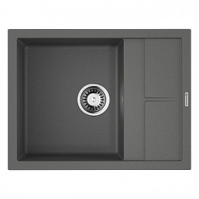 Мойка для кухни Omoikiri Sumi 65-PL 4993675 прямоуг. 65х50 глуб. 23см (толщ.10мм) вып. 3 1/2" (врезная) крыло универсал платина