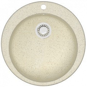 Мойка для кухни Azario Vital CS00078344 круглая 50,7х50,7 глуб. 20см вып. 3 1/2" (врезная) бежевая