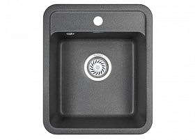 Мойка для кухни Granula Standart ST-4202 графит прямоуг. 42х50 глуб. 19см вып. 3 1/2" (врезная) графит Водяной