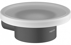 Держатель для мыла латунь/стекло Aquatek Лира AQ4403MB чёрный Водяной