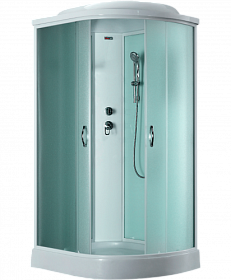 Душевая кабина 120х80х218 Timo Eco TE-0702PL асимметричная (левая) мат.дверки белый проф. задн.стенки бел.стекло верхн.душ
