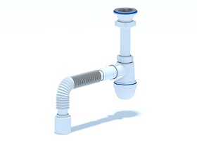 Сифон для мойки вып. 1 1/2" х 40 АНИ Пласт с гофрой 40х50 C0110