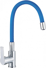 Смеситель для кухни (мойки) Haiba HB112-4 HB70112-4 гибкий излив синий латунь