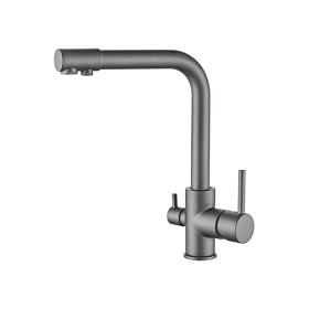 Смеситель для кухни (мойки) Ledeme H55 L4055D-3 с переключ.для фильтра питьевой воды оружейная сталь латунь