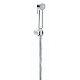 Лейка гигиеническая с держателем и шлангом Grohe Tempesta-F 26354000 хром Водяной