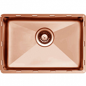 Мойка для кухни TopZero TZ RS/R10 ColorX TZ RS 550 GOLD ROSE прямоуг. 60х45 глуб. 21,5см (толщ.1,2мм) вып. 3 1/2" (подстольная) розовое золото Водяной