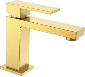 Смеситель для умывальника (раковины) Boheme Qubic 471-MG matt gold латунь