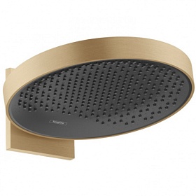 Лейка верхнего душа Hansgrohe Rainfinity 26230140 d360 мм 1-реж. бронза круглая с душевым кронштейном