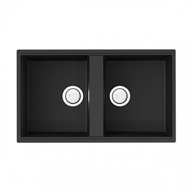 Мойка для кухни Omoikiri Kitagawa 83-2-U-GB 4993811 прямоуг. 83,6х48,8 глуб. 20см (толщ.6мм) вып. 3 1/2" (подстольная) графит