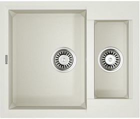 Мойка для кухни Omoikiri Sakaime 60-2-WH 4993911 прямоуг. 60х50 глуб. 21см (толщ.10мм) вып. 3 1/2" (врезная) белая