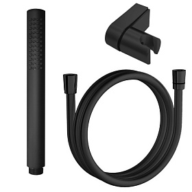 Душевая лейка с шлангом и держателем Azario CS00088966 чёрная