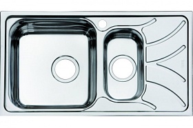 Мойка для кухни Iddis Arro S ARR78SXi77 прямоуг. 78х44 глуб. 18см (толщ.0,8мм) вып. 3 1/2" (врезная) крыло справа хром