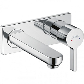 Смеситель для умывальника (раковины) (внешняя часть) Hansgrohe Metris S 31162000 хром латунь
