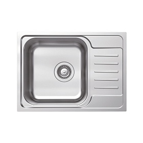 Мойка для кухни Iddis Sound SND60SDi77 прямоуг. 60,5х44 глуб. 18см (толщ.0,8мм) вып. 3 1/2" (врезная) крыло универсал хром