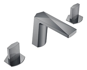 Смеситель для умывальника (раковины) Boheme Venturo 150-SGM-TOUCH на раковину 3 отверстия shine gun metal латунь