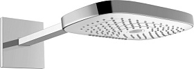Лейка верхнего душа Hansgrohe Raindance Select E 300 26468400 d318х191 мм 3-х реж. белая/хром прямоугольная Водяной