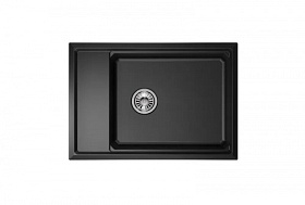 Мойка для кухни Granula KS-7305 шварц прямоуг. 73х51 глуб. 24,5см вып. 3 1/2" (врезная) шварц
