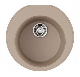 Мойка для кухни Omoikiri Miya 50R-CH 4993508 круглая 50,5х49 глуб. 21см (толщ.10мм) вып. 3 1/2" (врезная) шампань