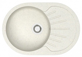 Мойка для кухни Azario Flora CS00079914 овальная 73х45 глуб. 20см вып. 3 1/2" (врезная) крыло универсал хлопок